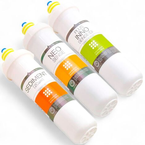 Kit 3 Filter Ersatz Umkehrosmose COWAY P-160 Crystal Circle – Sediment, Neo-Sense, Post-Kohlenstoff