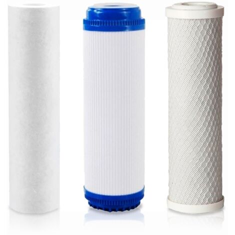 Set mit 3 universell kompatiblen 5-stufigen Umkehrosmose-Ersatzfiltern