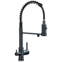 3-Wege-Umkehrosmose-Wasserhahn, abnehmbar, Kochtyp von Rosmmel aus der Zeus-Serie Schwarz