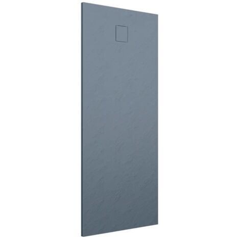 Piatto Doccia Rettangolare 90x160 cm in SMC Colore Grigio Effetto Pietra Tagliabile e Antiscivolo Altezza 2,6cm Mod. Samos