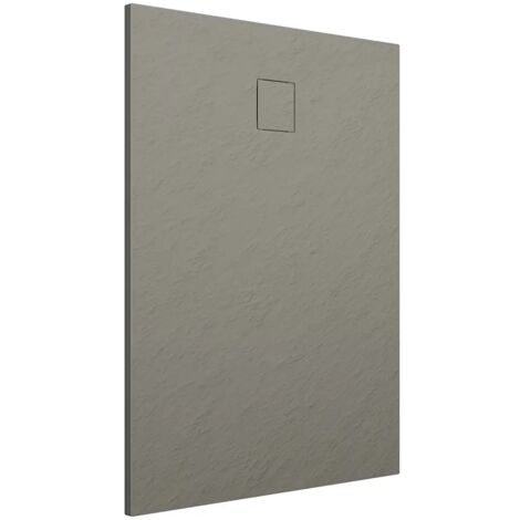 Piatto Doccia Rettangolare 90x140 cm in SMC Colore Marrone Effetto Pietra Tagliabile e Antiscivolo Altezza 2,6cm Mod. Samos