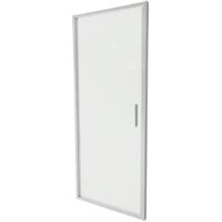 Porta Doccia per Nicchia 90cm Apertura a Battente Profili Ultraslim in Alluminio Cromato Vetro 6mm Trasparente h190 Regolabile 87-91cm - Reversibile Mod. Portofino