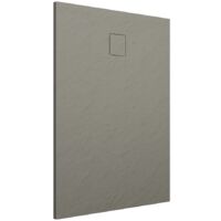 Piatto Doccia Rettangolare 70x110 cm in SMC Colore Marrone Effetto Pietra Tagliabile e Antiscivolo Altezza 2,6cm Mod. Samos