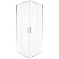 Box Doccia Scorrevole 80x80cm con Profili Slim in Alluminio Cromati Vetro 6mm Opaco h190 - Reversibile Mod. Portofino
