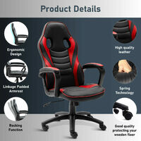 Executive Recliner Racing Gaming Chair Leather Office Swivel Computer Desk Chair