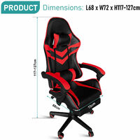 Racing Gaming Chair Computer Desk Office Chairs Recliner Swivel With Footrest