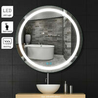 Led Illuminated Bathroom Mirror Large Light up Wall Mirror w/Demister Pad Heated