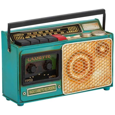 Radio metal verde 23x17x7.5
