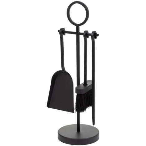 Set 4 herramientas de metal para la chimenea de metal negras (1/5)