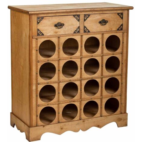 Mueble botellero de madera marrón 63x31x69,5 (1/5)
