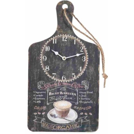 Reloj de pared de madera negro 26x48x2 (1/3)