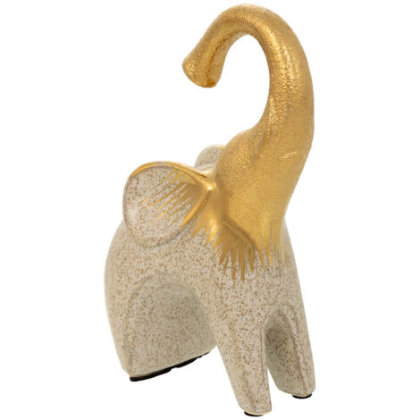 Elefante decoración de cerámica dorado 12,5x7,5x20 (1/5)