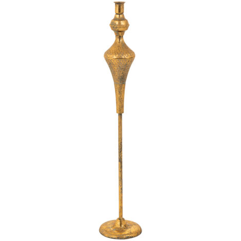 Candelabro de metal dorado 12x12x62.5