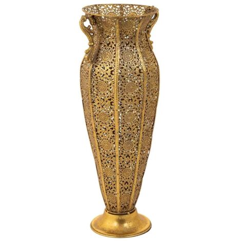 Paragüero de metal dorado 21x19x49,5