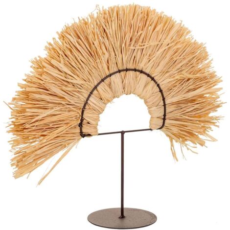 Figura decoración de fibra natural marrón 40x02x34.5 (1/5)