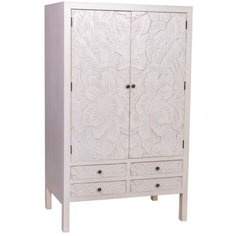 Armario de madera de 4 cajones y 2 puertas 100x45x160 (1/5)