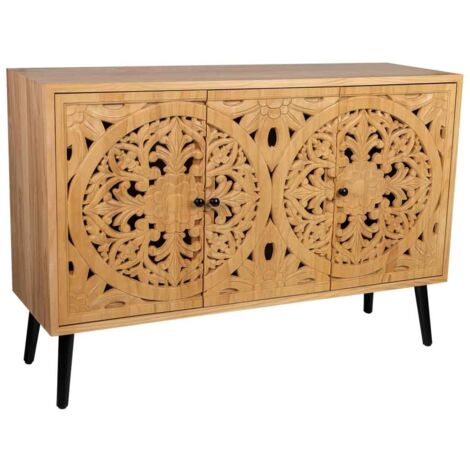 Aparador de madera marrón 120x38x80 (1/5)