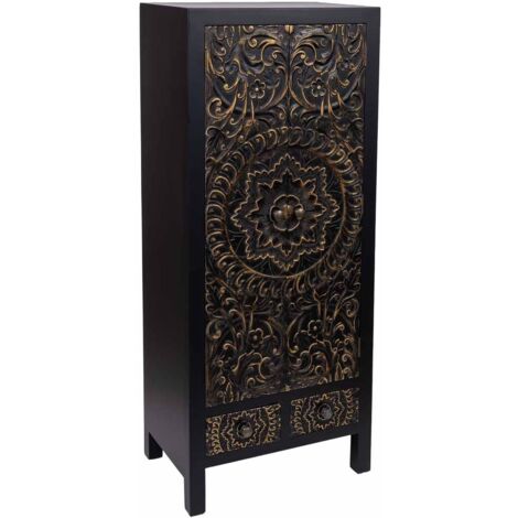 Armario de madera 2 cajones 2 puertas 50x34,5x121h cm