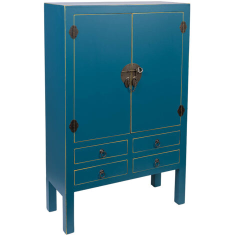 Armario de madera de 4 cajones y 2 puertas 63x26x100 (1/5)