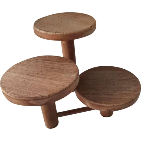Soporte de madera para 3 macetas blanco d15x20/15/10 (1/4)