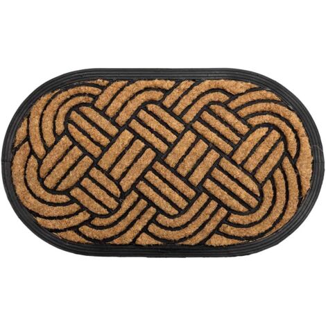 Felpudo de fibra de coco y goma marron 70x40 (1/5)