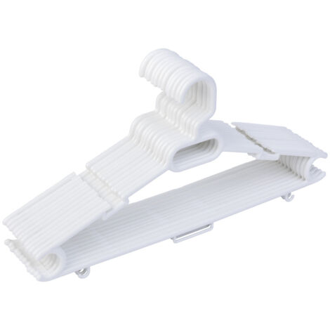 Percha mega de plastico blanca pack de 12 uds 42,20x0,73x21h cm (1/5)