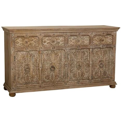 Aparador de madera artesanal marrón 180x45x96 cm (1/5)