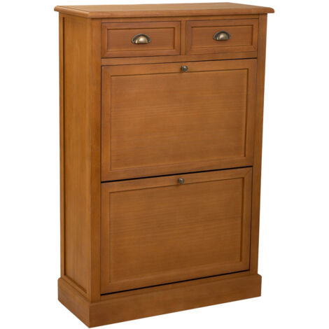 Zapatero de madera marrón 80x33x120.5cm (1/5)