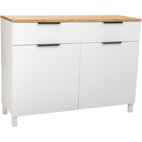 Aparador de madera 2 cajones y 2 puertas 120x40x88h cm (1/5)