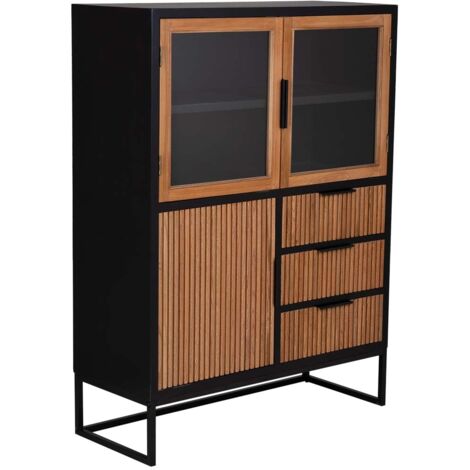 Vitrina 3 puertas y 3 cajones madera 100x40x135h cm (1/5)