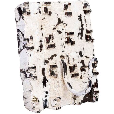 Percha de madera tallada acabado artesanal envejecido marrón 16x3x8h cm (1/5)