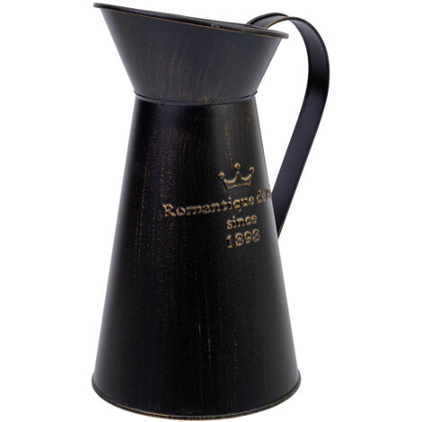 Jarra de metal negra 21x14,5x24/27h cm (1/5)