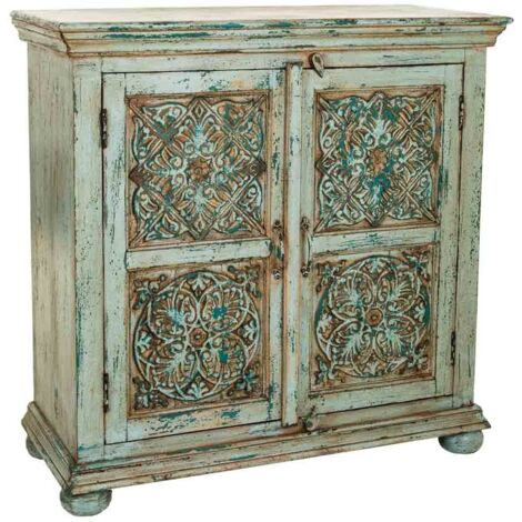 Recibidor de madera acabado artesanal 90x40x90