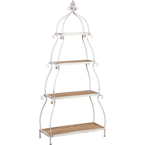 Estantería de madera y metal de 4 baldas marrón 80.5x35.5x173h cm (1/5)