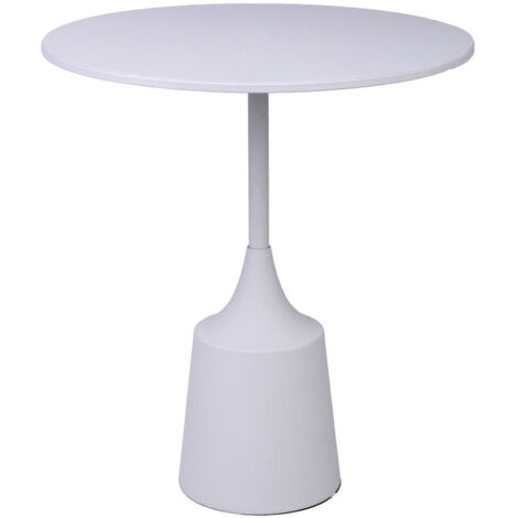 Mesa auxiliar de metal blanco 40x40x44h cm (1/5)