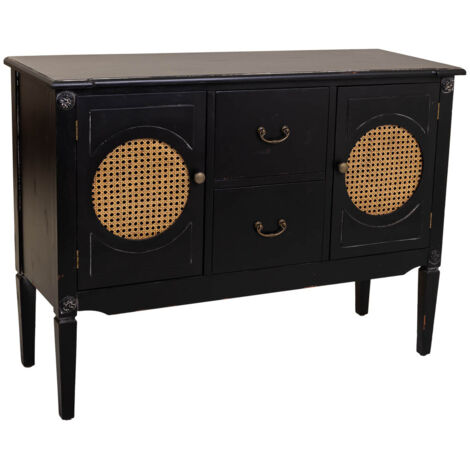 Aparador de madera negro 106x40x78 (1/5)