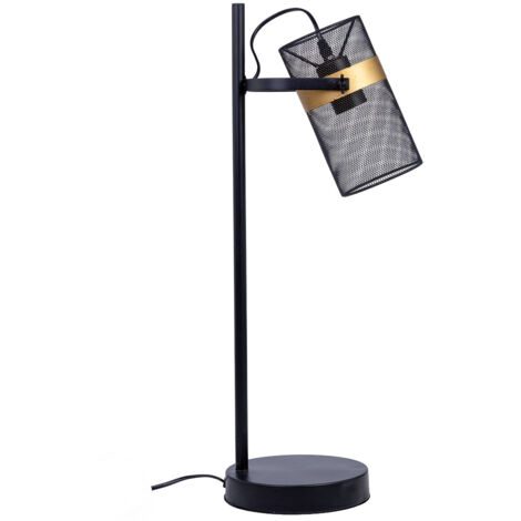 Lámpara de mesa de metal negro con 1 foco 18x20x61h cm (1/5)
