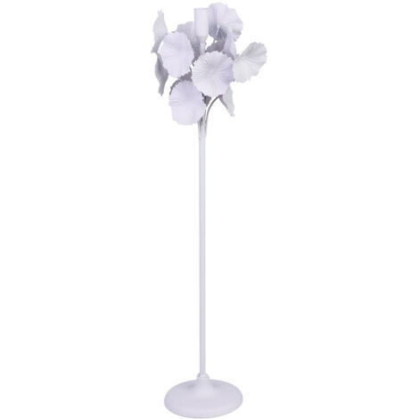 Candelabro de metal blanco 18x18x68.5h cm