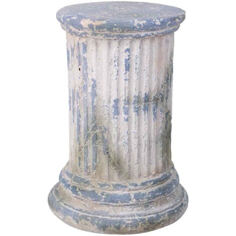 Columna decorativa color piedra, 27x27x38h cm