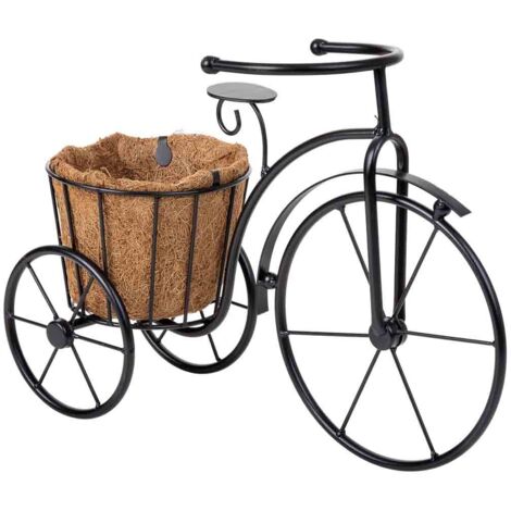 Soporte macetero bicicleta negro, 40x15x29h cm (1/5)
