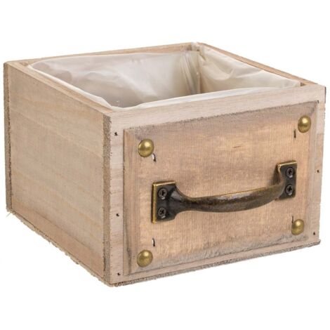Cajón de madera marrón 15x15x10,5 (1/5)