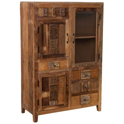 Vitrina de madera natural 100x43x148 (1/5)