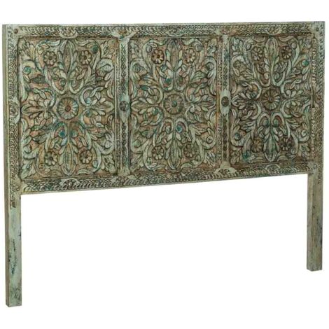 Cabezal de Madera artesanal azul 160x3x120h cm (1/5)
