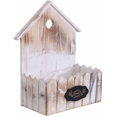 Soporte macetero de Madera cuadrado 26x13x33/11h cm (1/5)