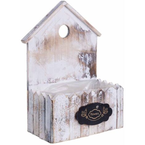 Soporte macetero de Madera cuadrado 21x10x29/10h cm (1/5)