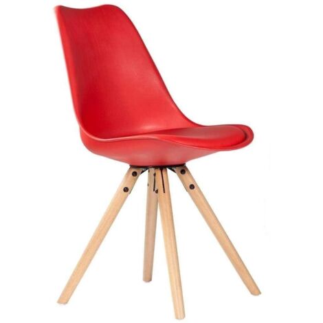 Silla de polipropileno roja 54x48x83/48