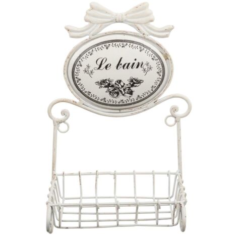 Jabonera de metal blanco 17,3x13x29,5 (1/3)