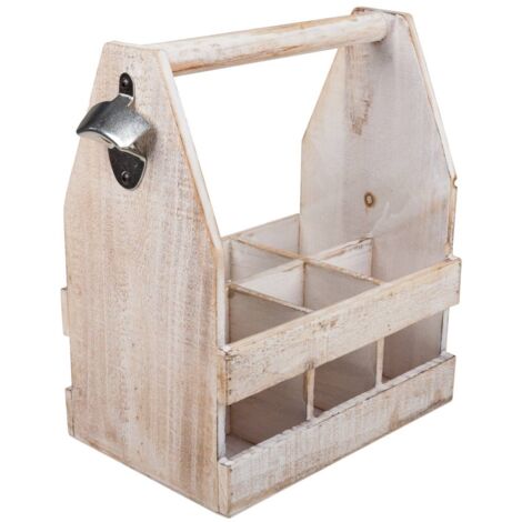 Botellero de madera marrón 27x19x33