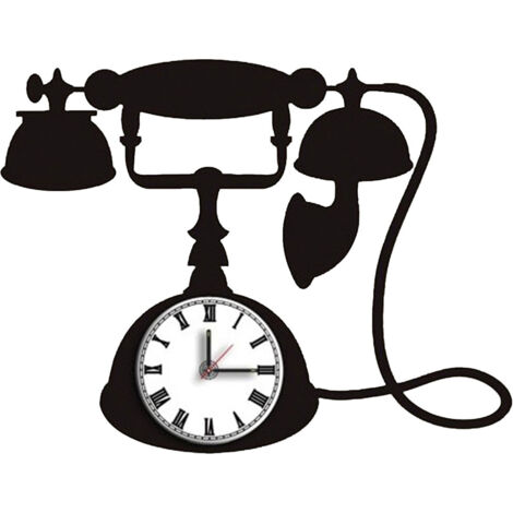 Kit reloj de vinilo negro 90x70cm (1/4)