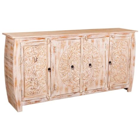 Aparador de madera acabado artesanal 165x40x83h cm (1/5)